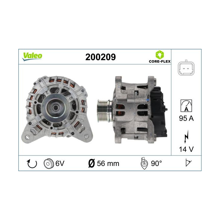 Kintamosios srovės generatorius VALEO 200209