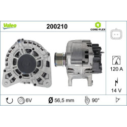 Kintamosios srovės generatorius VALEO 200210