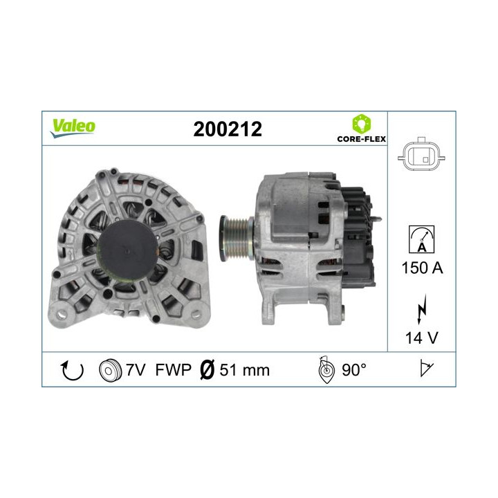 Kintamosios srovės generatorius VALEO 200212