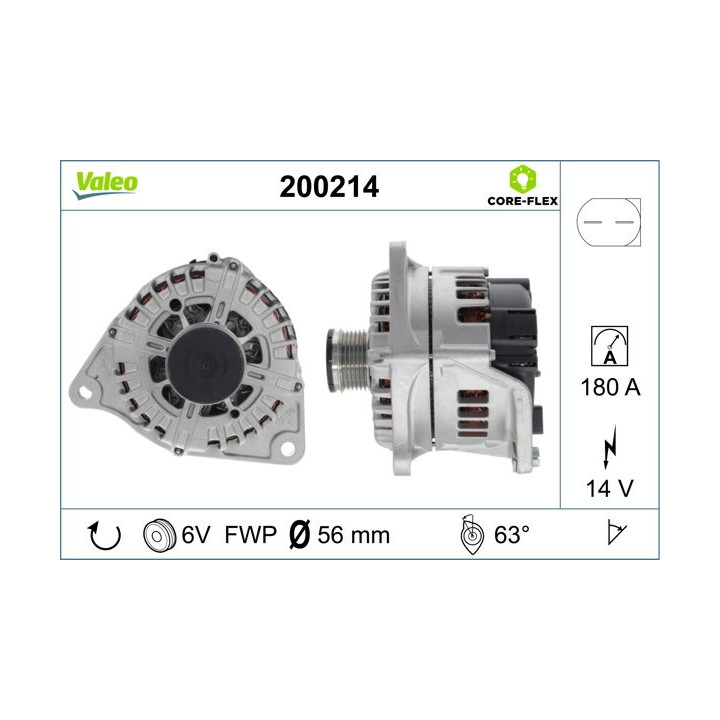 Kintamosios srovės generatorius VALEO 200214