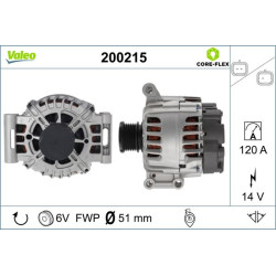 Kintamosios srovės generatorius VALEO 200215