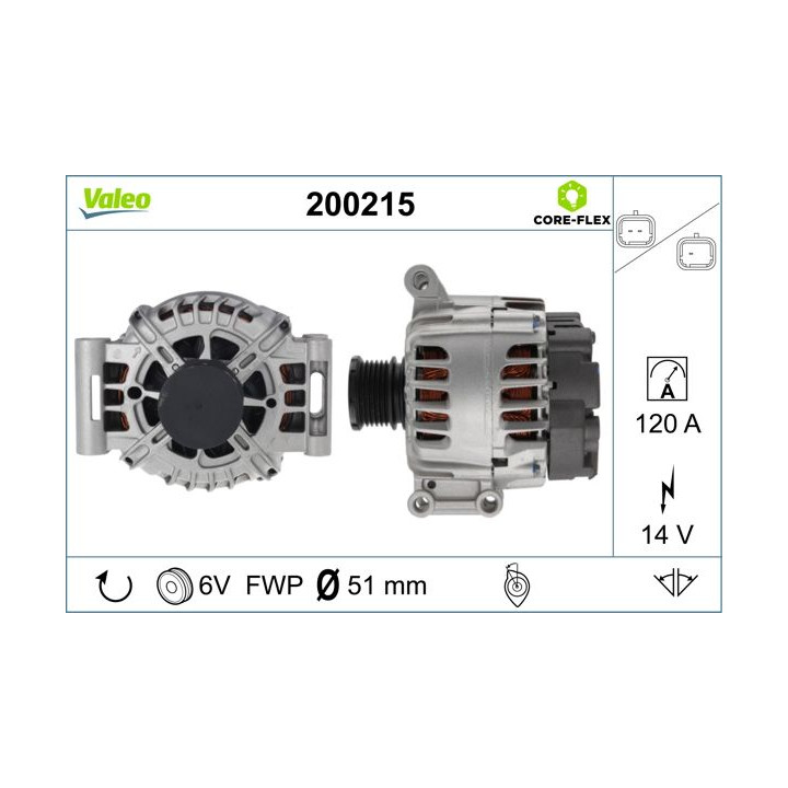 Kintamosios srovės generatorius VALEO 200215