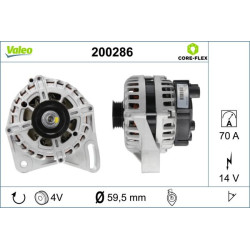 Kintamosios srovės generatorius VALEO 200286