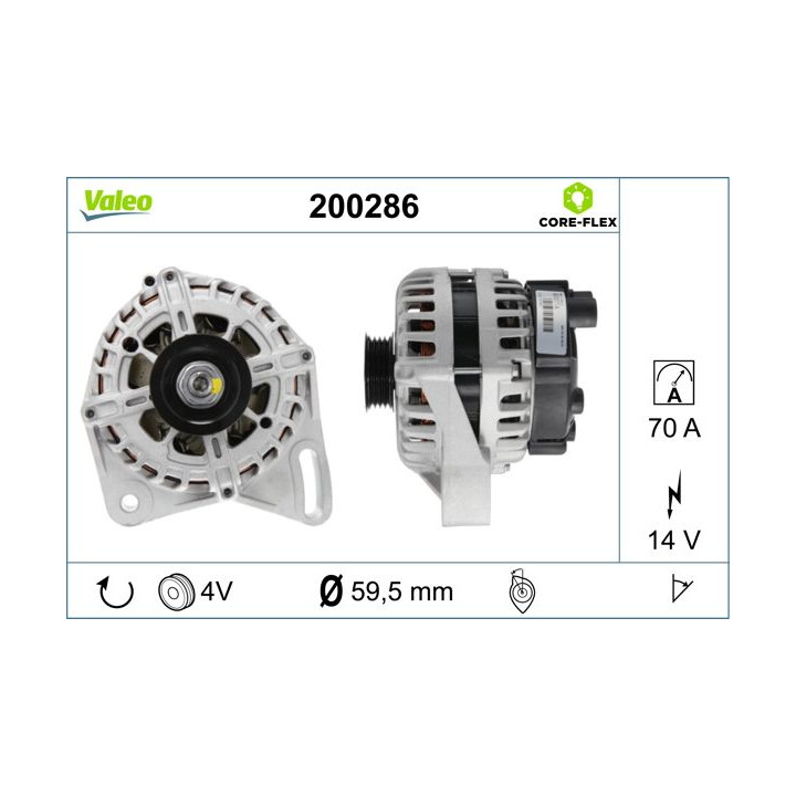 Kintamosios srovės generatorius VALEO 200286