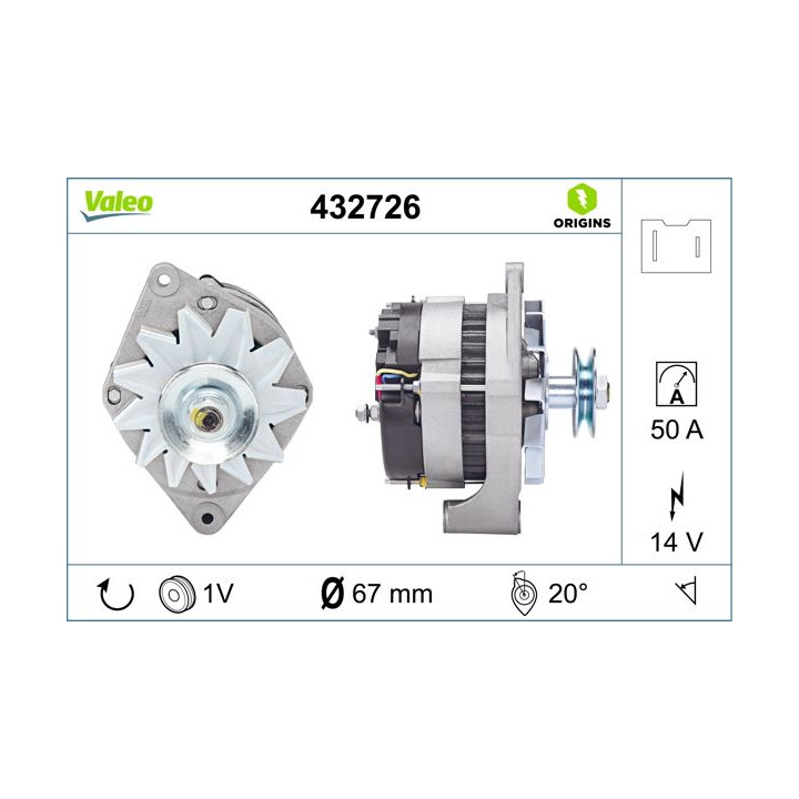 Kintamosios srovės generatorius VALEO 432726