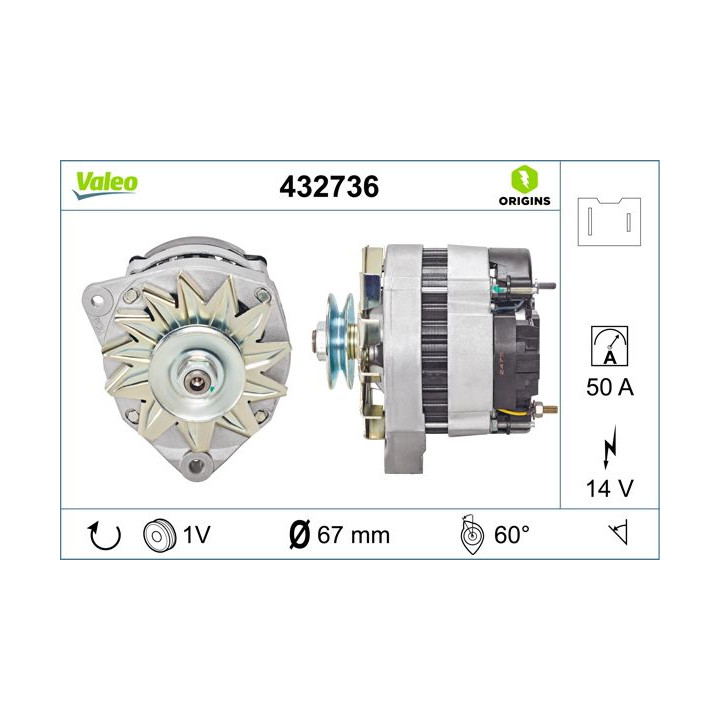 Kintamosios srovės generatorius VALEO 432736