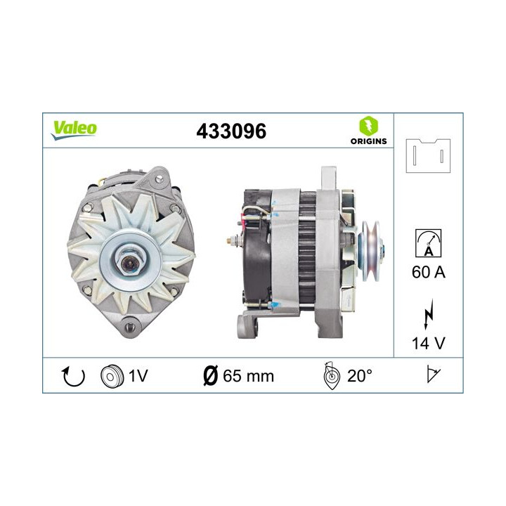 Kintamosios srovės generatorius VALEO 433096