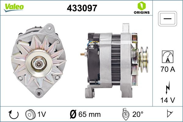 Kintamosios srovės generatorius VALEO 433097