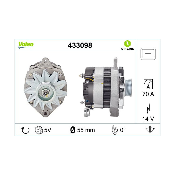 Kintamosios srovės generatorius VALEO 433098