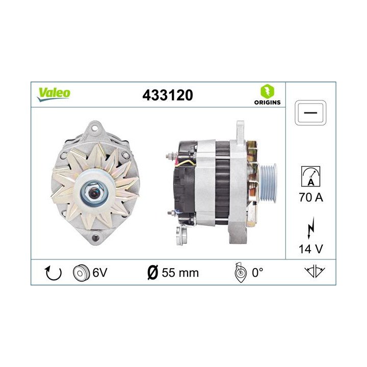 Kintamosios srovės generatorius VALEO 433120