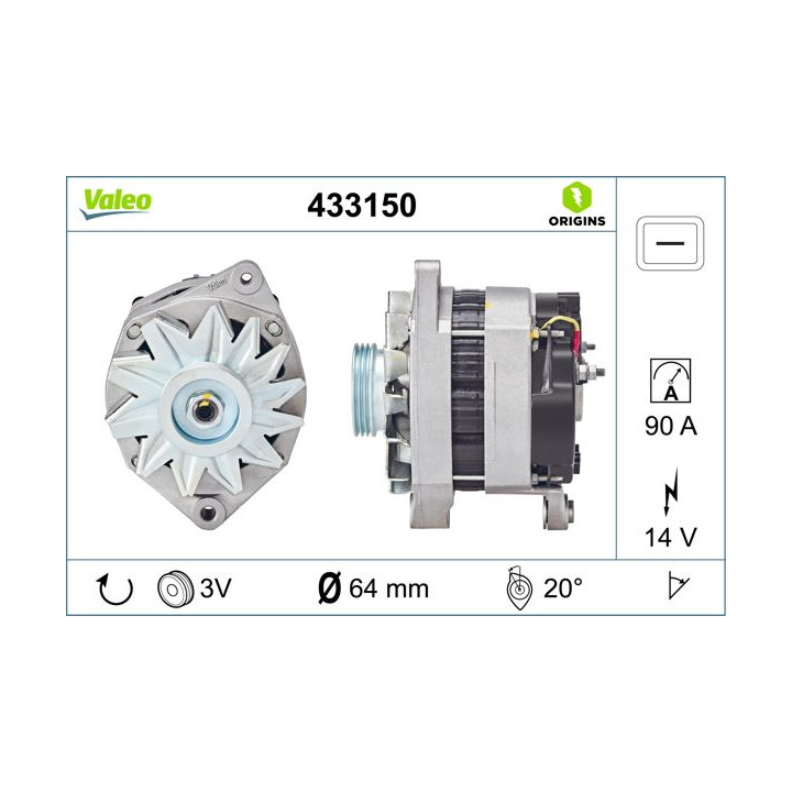 Kintamosios srovės generatorius VALEO 433150