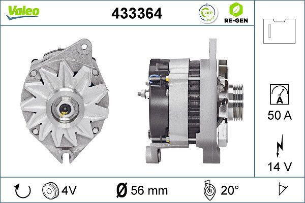 Kintamosios srovės generatorius VALEO 433364