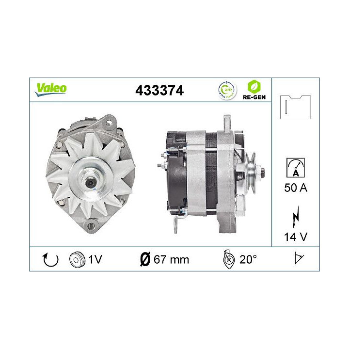 Kintamosios srovės generatorius VALEO 433374