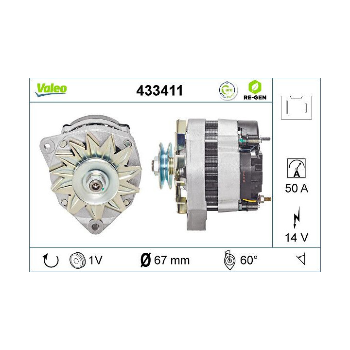 Kintamosios srovės generatorius VALEO 433411