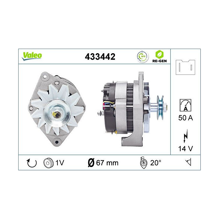 Kintamosios srovės generatorius VALEO 433442