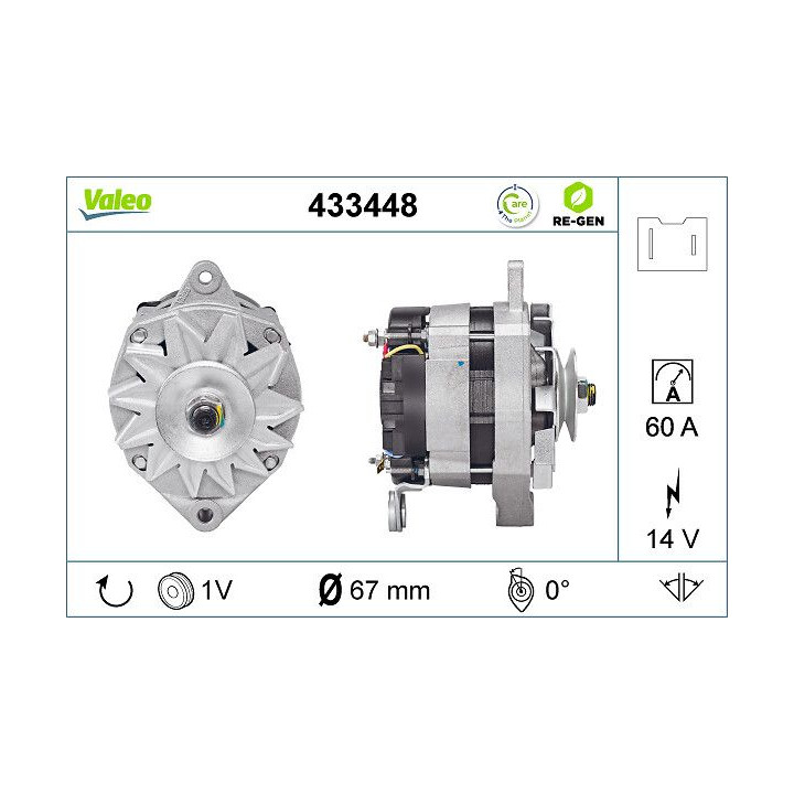 Kintamosios srovės generatorius VALEO 433448