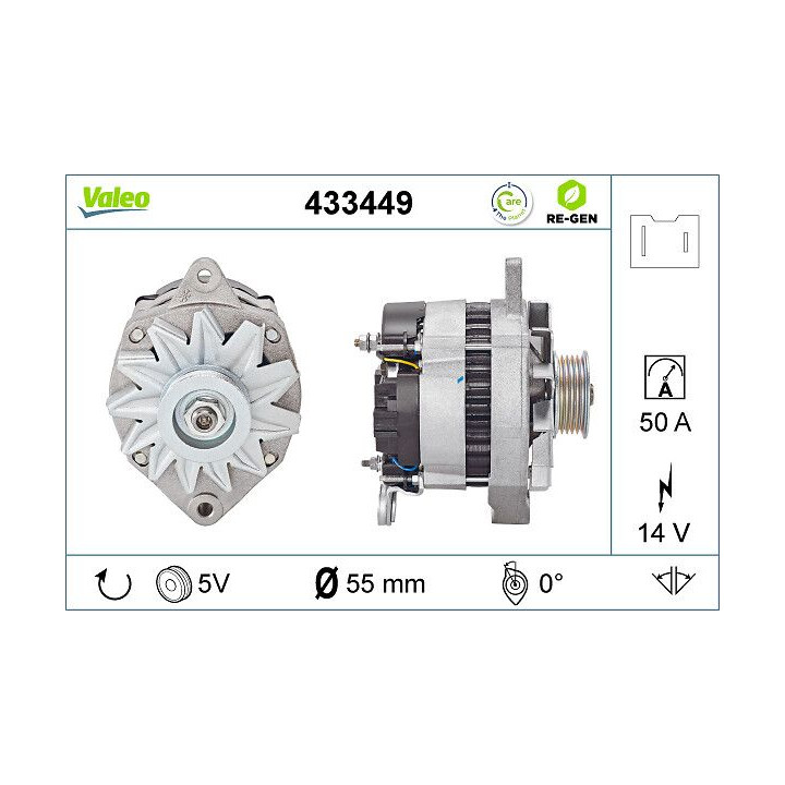 Kintamosios srovės generatorius VALEO 433449