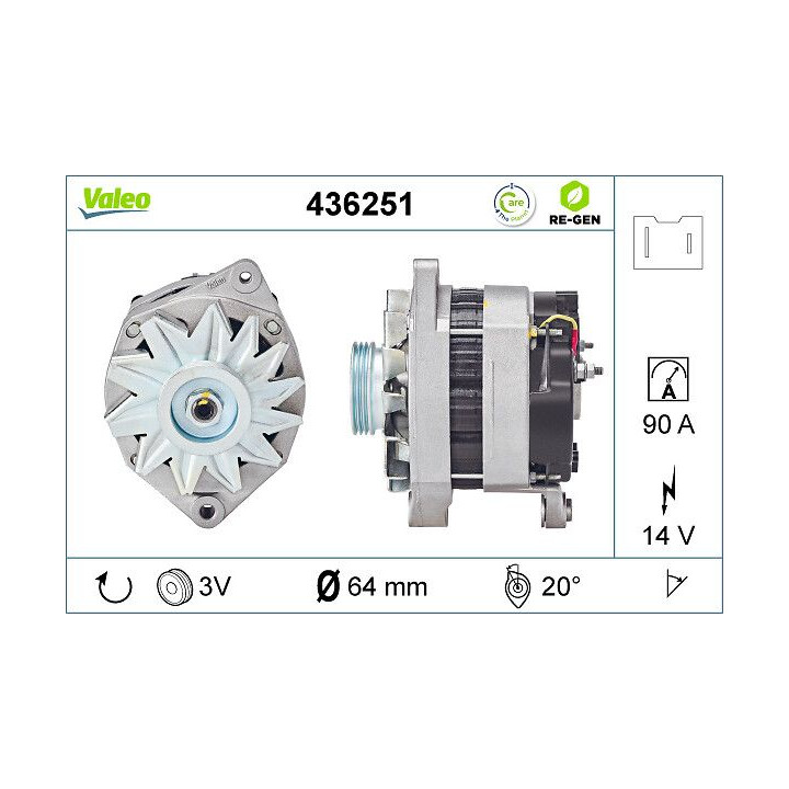 Kintamosios srovės generatorius VALEO 436251