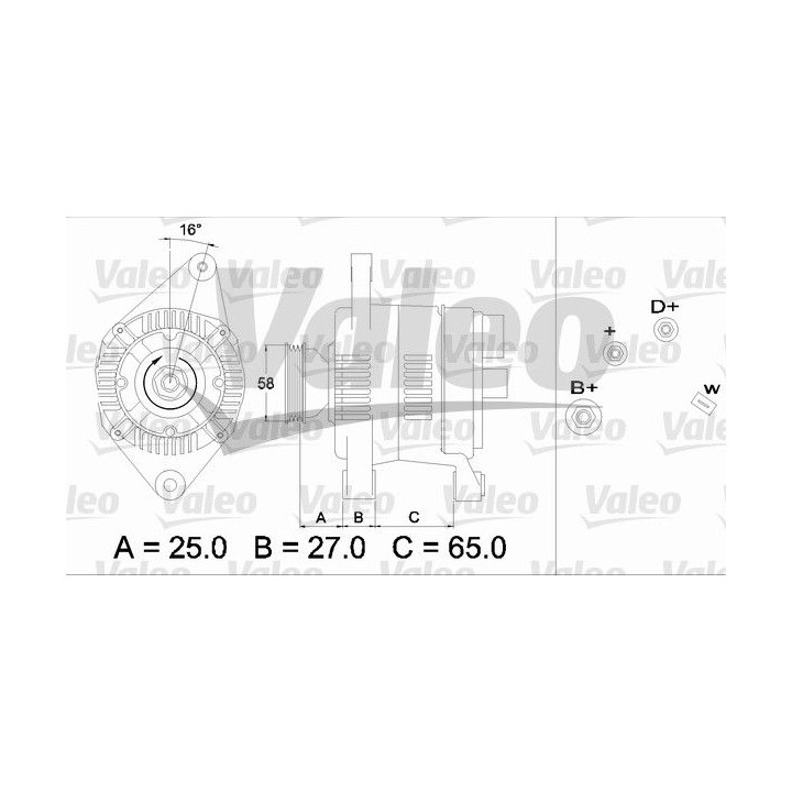 Kintamosios srovės generatorius VALEO 436277