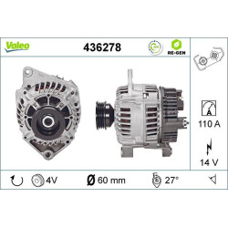 Kintamosios srovės generatorius VALEO 436278