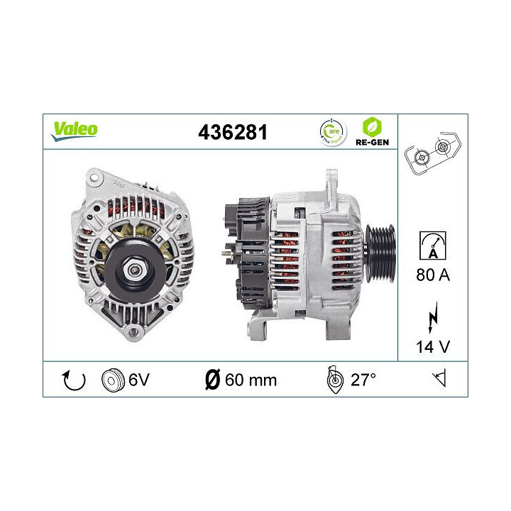 Kintamosios srovės generatorius VALEO 436281