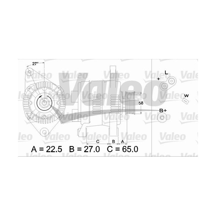 Kintamosios srovės generatorius VALEO 436283