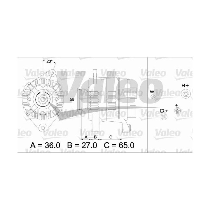 Kintamosios srovės generatorius VALEO 436284