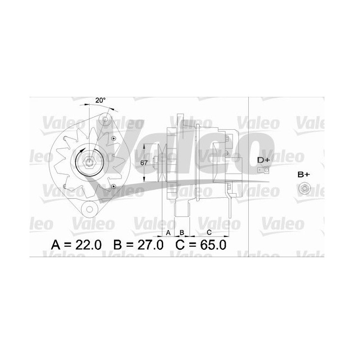 Kintamosios srovės generatorius VALEO 436316