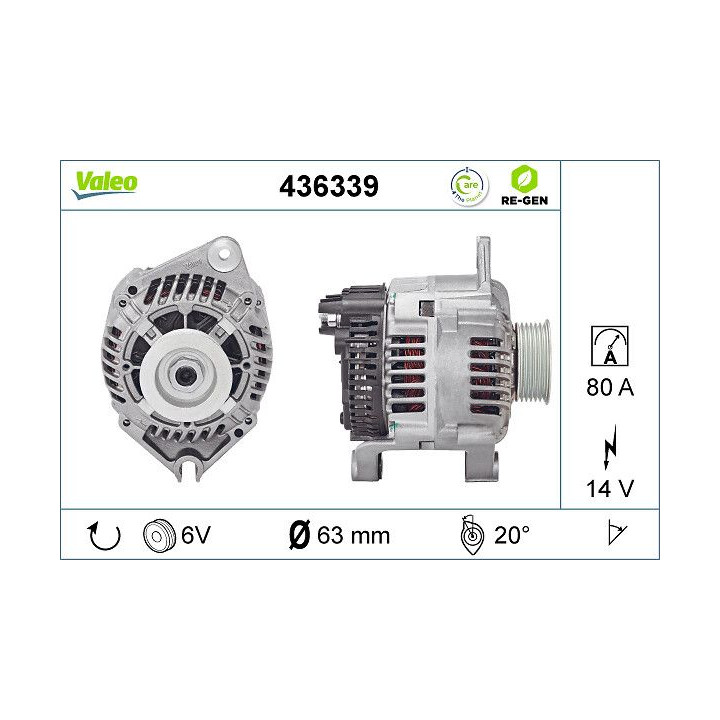 Kintamosios srovės generatorius VALEO 436339