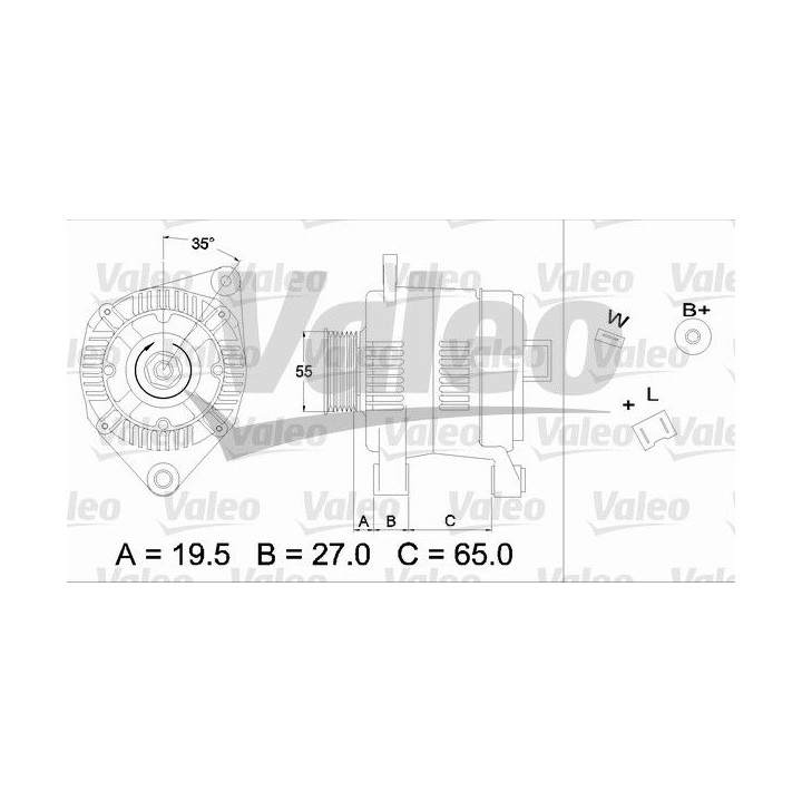 Kintamosios srovės generatorius VALEO 436384