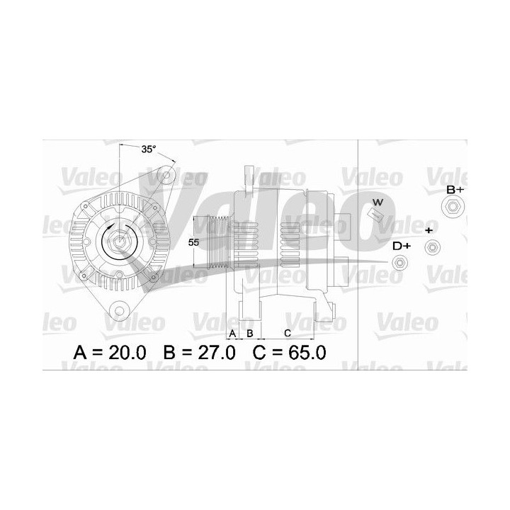 Kintamosios srovės generatorius VALEO 436465