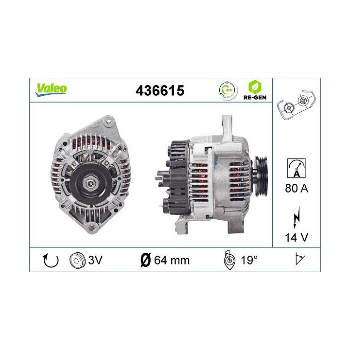 Kintamosios srovės generatorius VALEO 436615