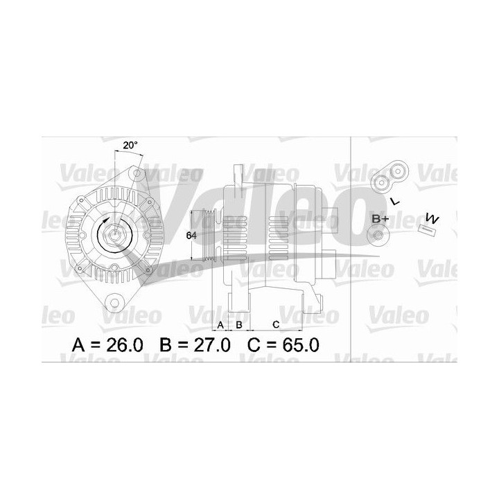 Kintamosios srovės generatorius VALEO 436615