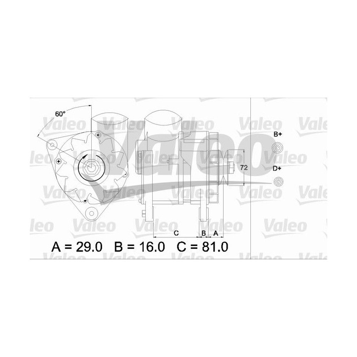 Kintamosios srovės generatorius VALEO 436622