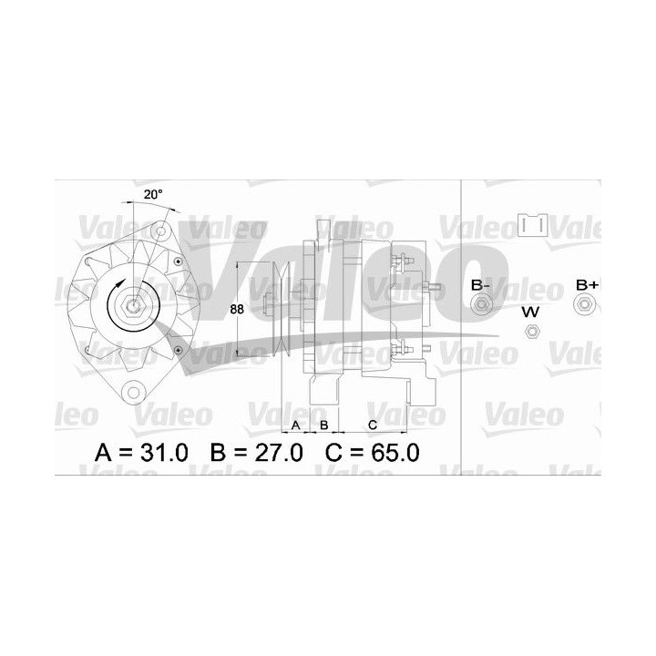 Kintamosios srovės generatorius VALEO 436651