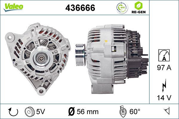 Kintamosios srovės generatorius VALEO 436666