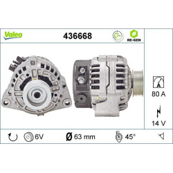 Kintamosios srovės generatorius VALEO 436668