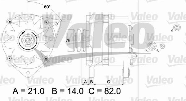 Kintamosios srovės generatorius VALEO 436686