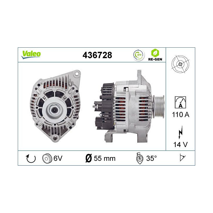 Kintamosios srovės generatorius VALEO 436728