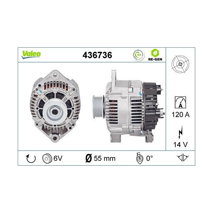 Kintamosios srovės generatorius VALEO 436736