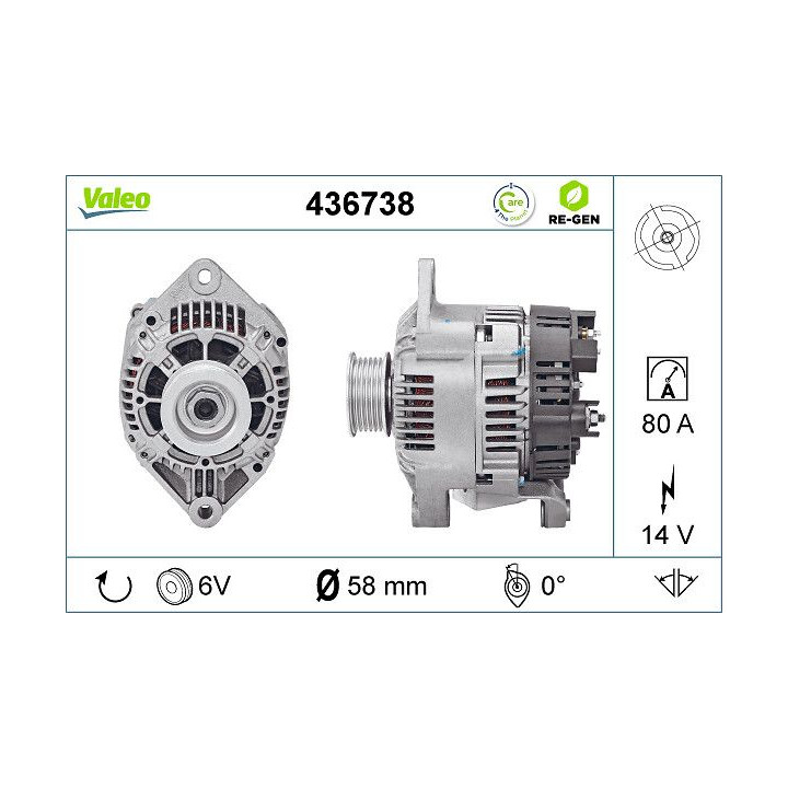Kintamosios srovės generatorius VALEO 436738