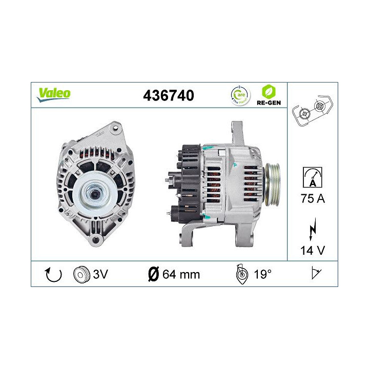 Kintamosios srovės generatorius VALEO 436740