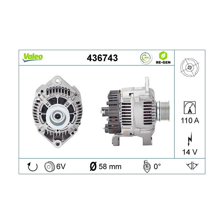 Kintamosios srovės generatorius VALEO 436743