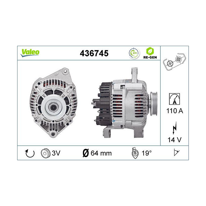 Kintamosios srovės generatorius VALEO 436745