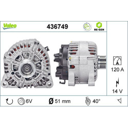 Kintamosios srovės generatorius VALEO 436749