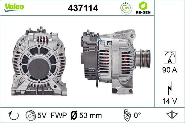 Kintamosios srovės generatorius VALEO 437114