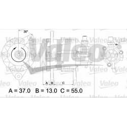 Kintamosios srovės generatorius VALEO 437146