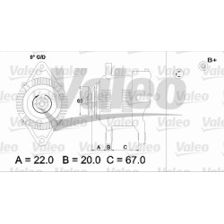 Kintamosios srovės generatorius VALEO 437163
