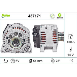 Kintamosios srovės generatorius VALEO 437171