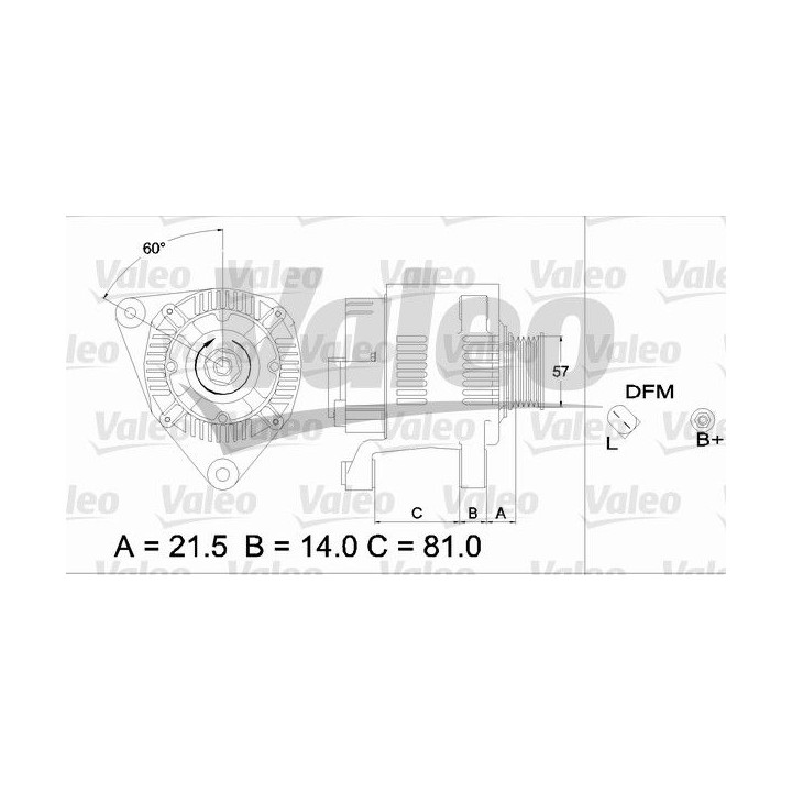 Kintamosios srovės generatorius VALEO 437177